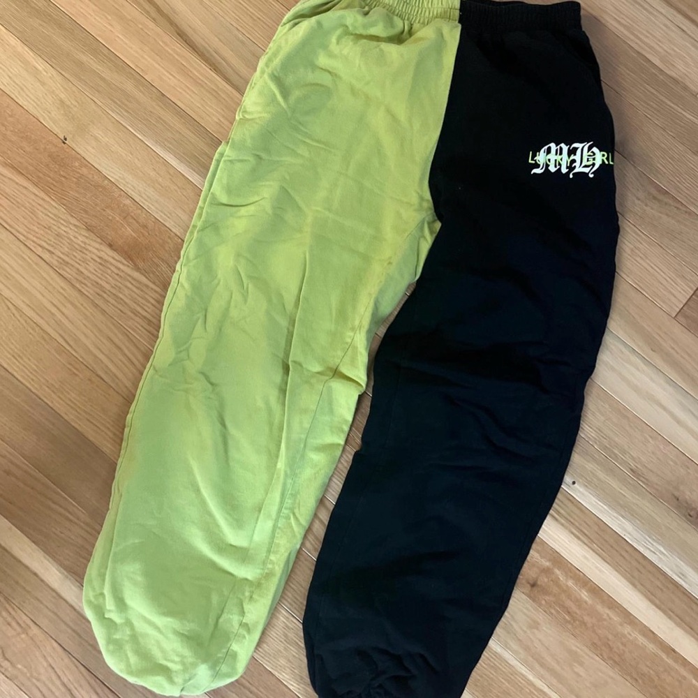Green and Black Sweatpants